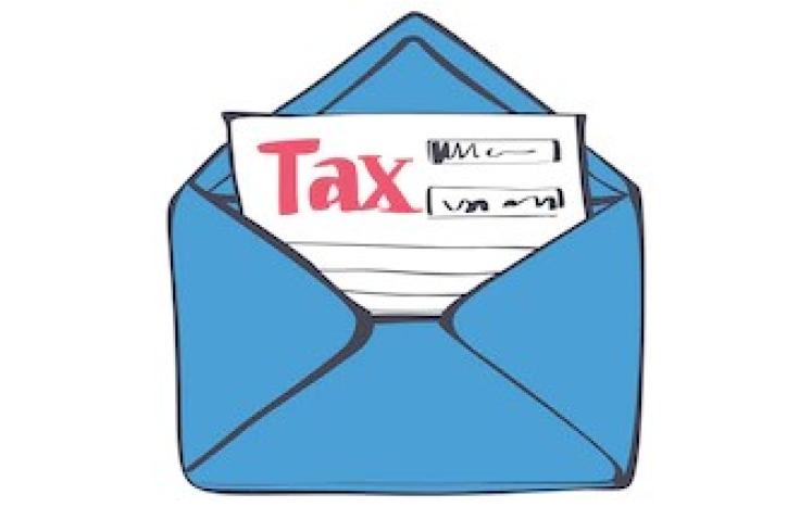 property tax bill in an envelope